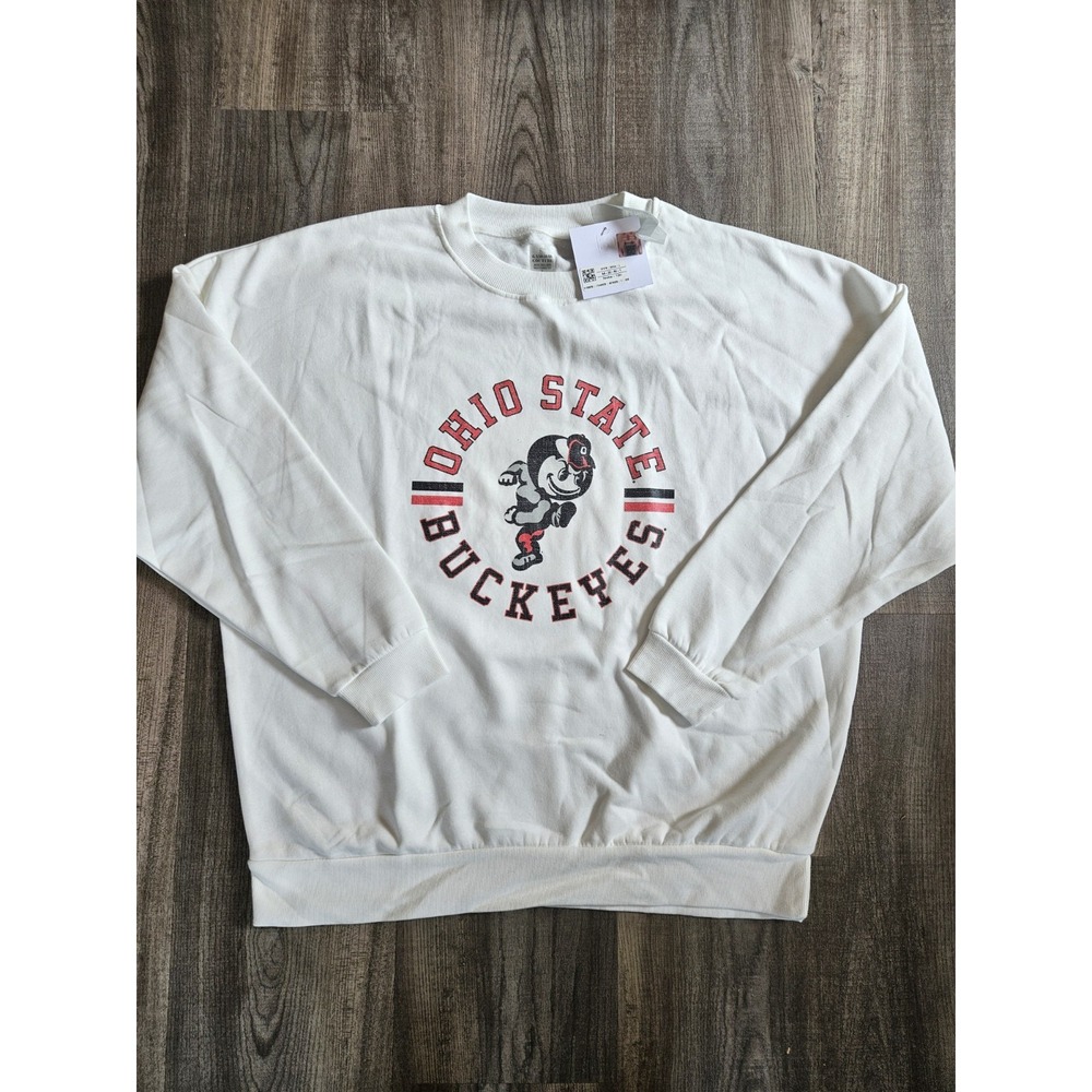 Ohio State Buckeyes Gameday Couture Sweatshirt White Size L